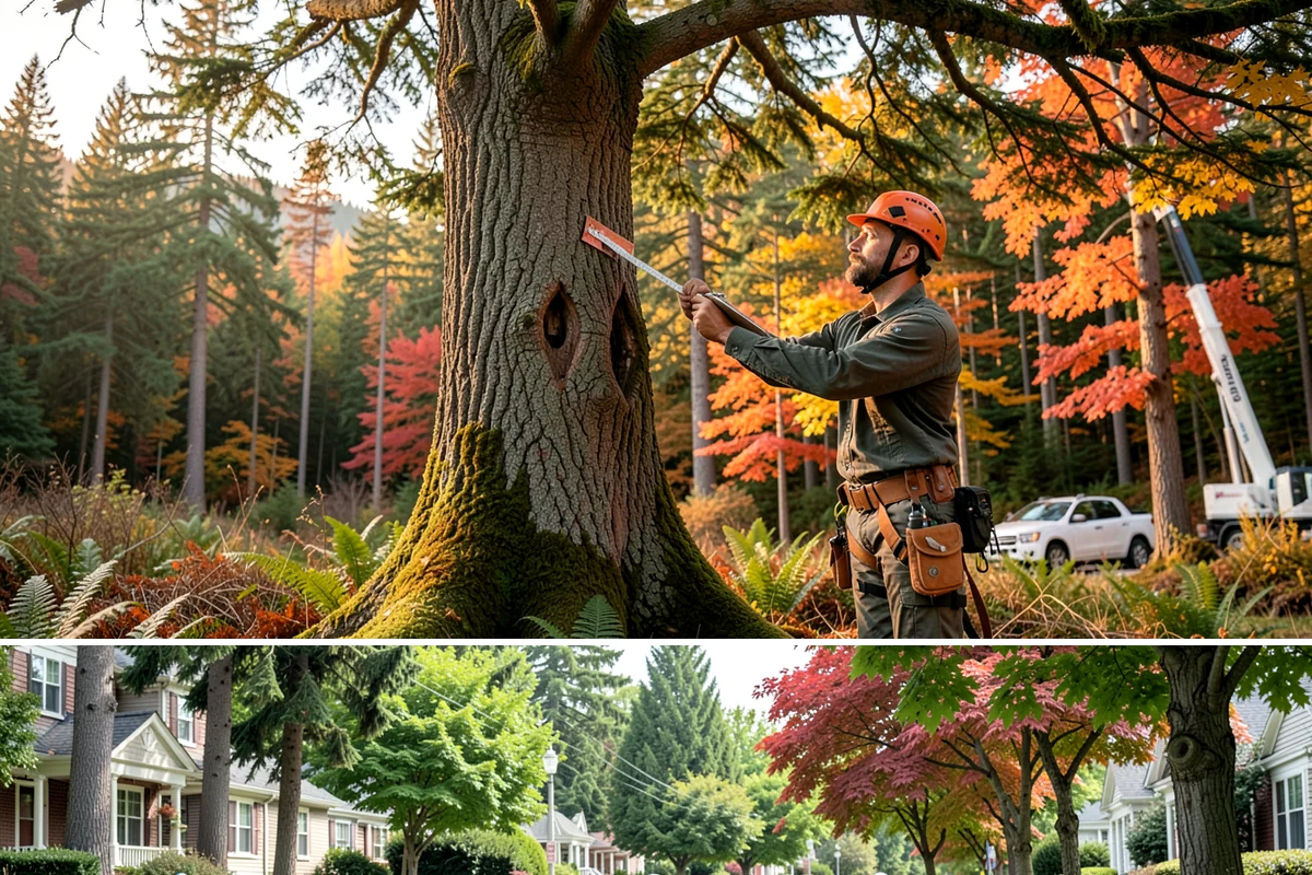 Sidewalk clearance pruning in Beaux Arts Village, King County, WA - Work follows recognized arboricultural standards matched to specific site conditions but should avoid dormant seasons that may...