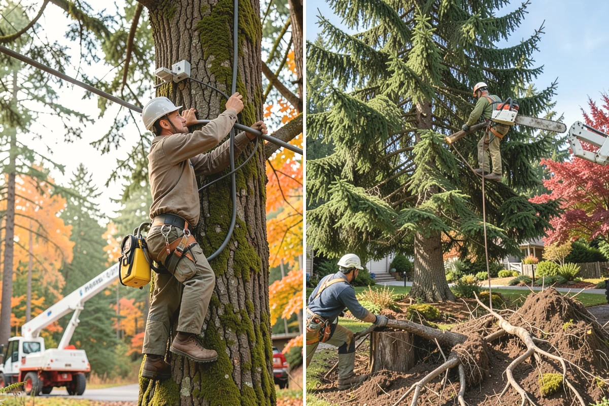 Sidewalk clearance pruning in Black Diamond, King County, WA - Assess canopy condition and pruning objectives