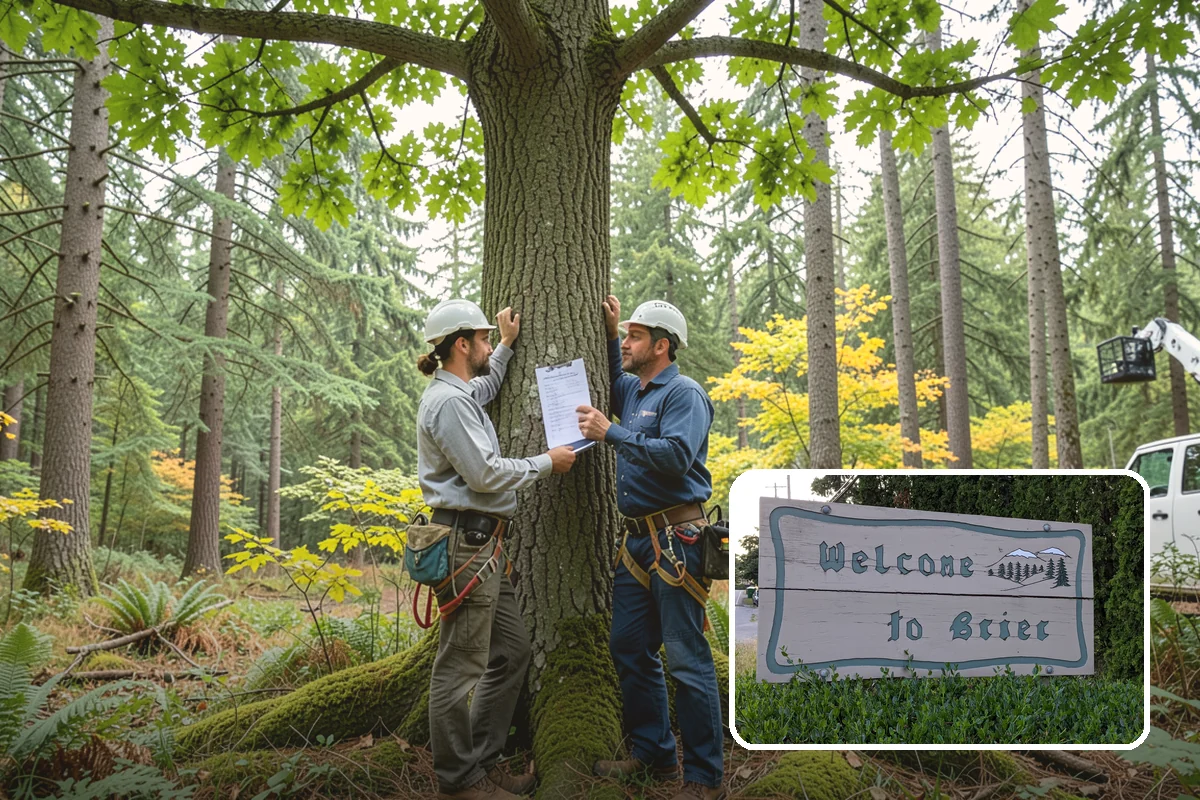 Sidewalk clearance pruning in Brier, Snohomish County, WA - Improves tree structure, health, and appearance