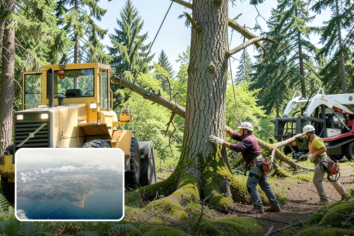 Sidewalk clearance pruning in Burien, King County, WA - Improves tree structure, health, and appearance