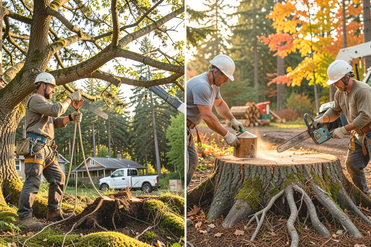 Sidewalk clearance pruning in Covington, King County, WA - Assess canopy condition and pruning objectives