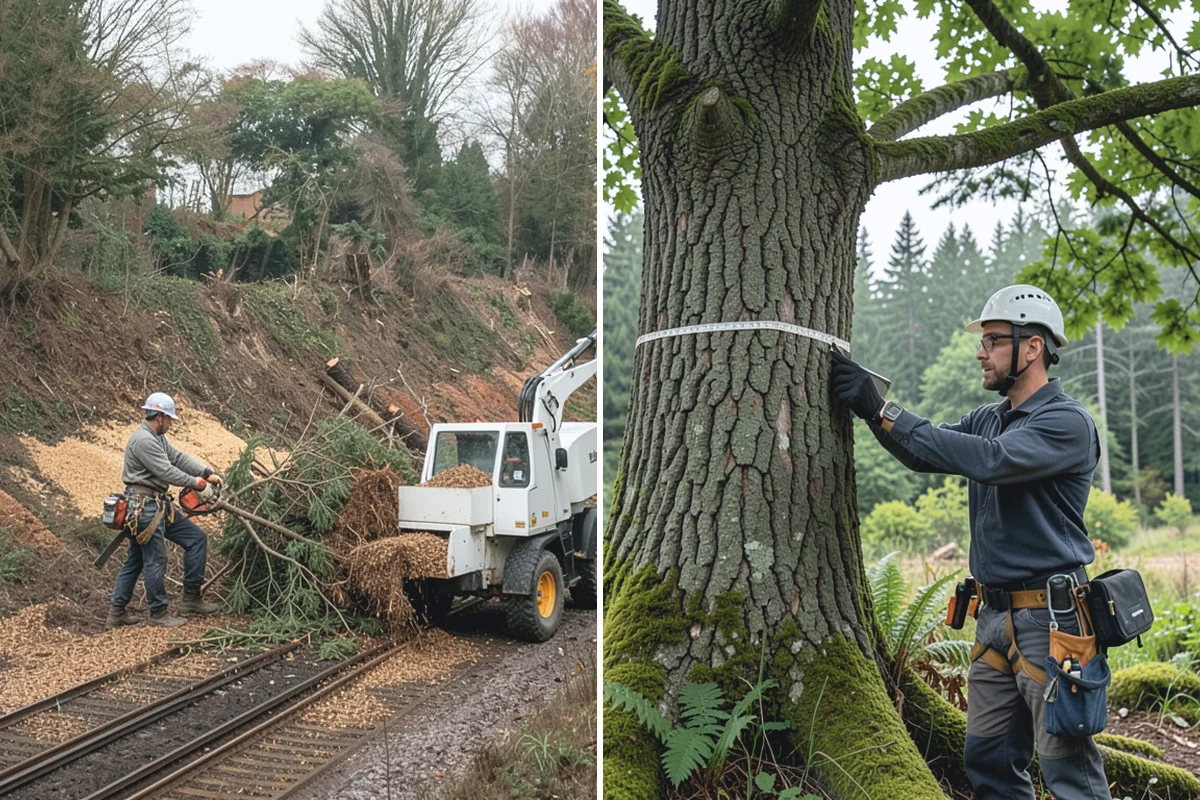 Sidewalk clearance pruning in Darrington, Snohomish County, WA - Assess canopy condition and pruning objectives