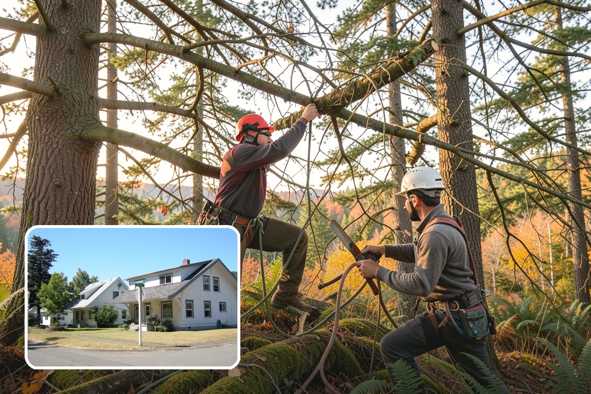Sidewalk clearance pruning in DuPont, Pierce County, WA - Improves tree structure, health, and appearance