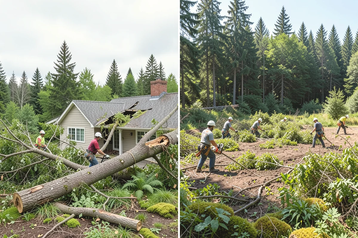 Sidewalk clearance pruning in Edgewood, Pierce County, WA - Assess canopy condition and pruning objectives