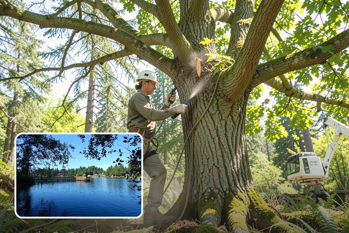 Sidewalk clearance pruning in Federal Way, King County, WA - Improves tree structure, health, and appearance