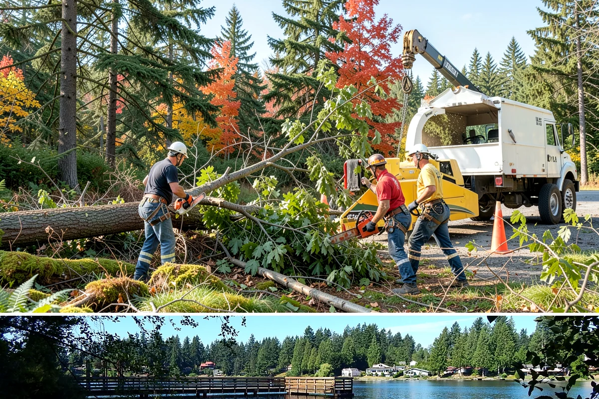 Sidewalk clearance pruning in Federal Way, King County, WA - Work follows recognized arboricultural standards matched to specific site conditions but should avoid dormant seasons that may...