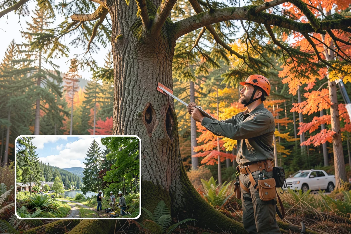 Sidewalk clearance pruning in Lake Forest Park, King County, WA - Improves tree structure, health, and appearance