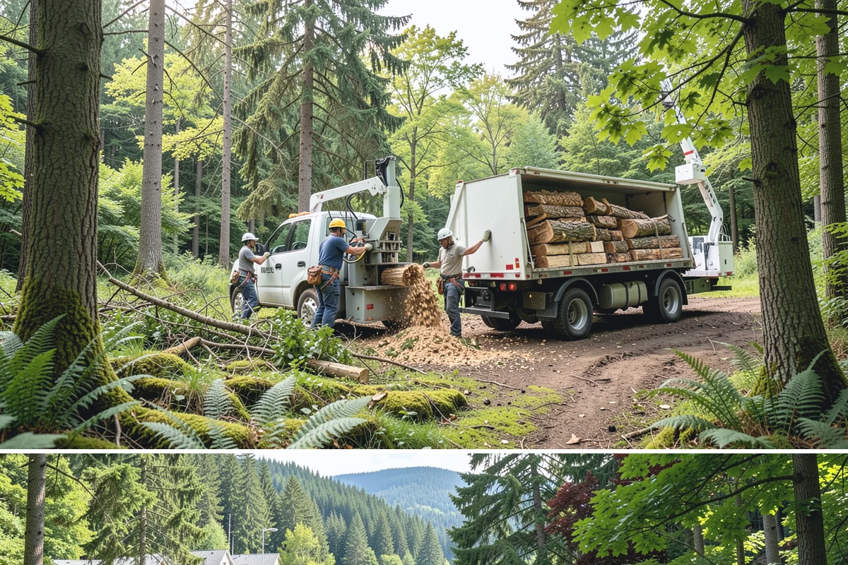 Sidewalk clearance pruning in Lake Forest Park, King County, WA - Work follows recognized arboricultural standards matched to specific site conditions but should avoid dormant seasons that may...