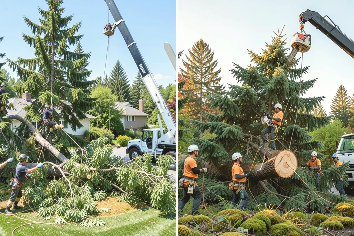Sidewalk clearance pruning in Lake Stevens, Snohomish County, WA - Assess canopy condition and pruning objectives