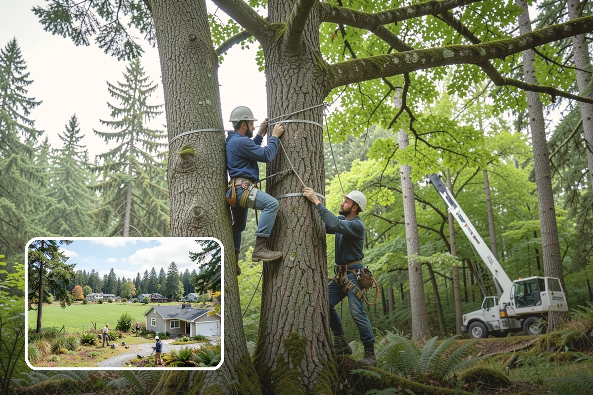 Sidewalk clearance pruning in Lyman, Skagit County, WA - Improves tree structure, health, and appearance