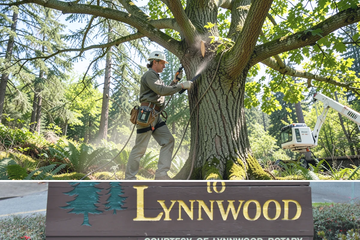 Sidewalk clearance pruning in Lynnwood, Snohomish County, WA - Work follows recognized arboricultural standards matched to specific site conditions but should avoid dormant seasons that may...