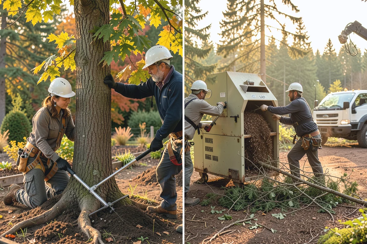 Sidewalk clearance pruning in Marysville, Snohomish County, WA - Assess canopy condition and pruning objectives