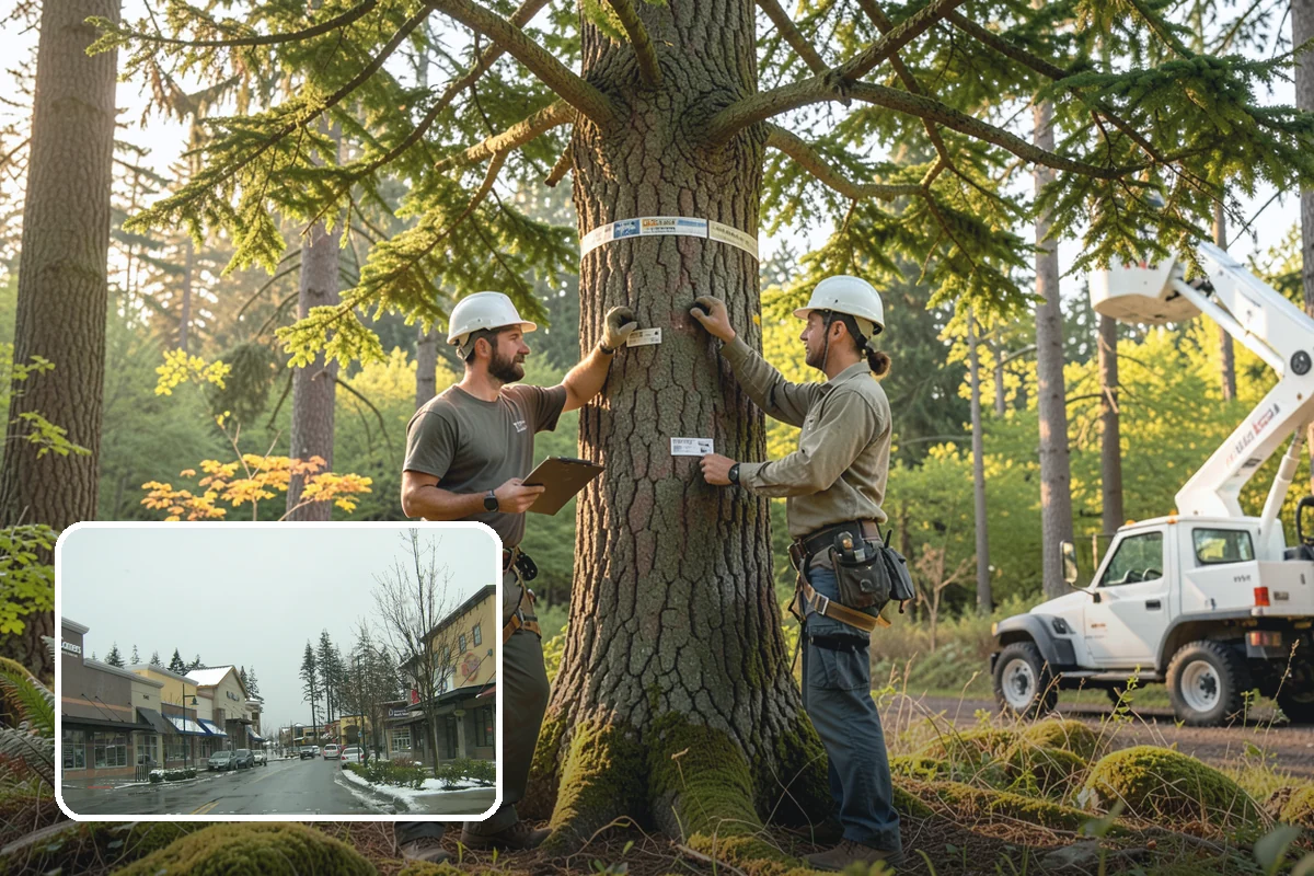 Sidewalk clearance pruning in Mill Creek, Snohomish County, WA - Improves tree structure, health, and appearance