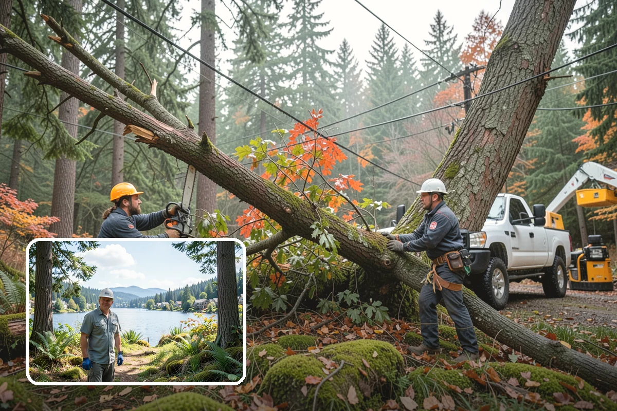 Sidewalk clearance pruning in Milton, King County, WA - Improves tree structure, health, and appearance