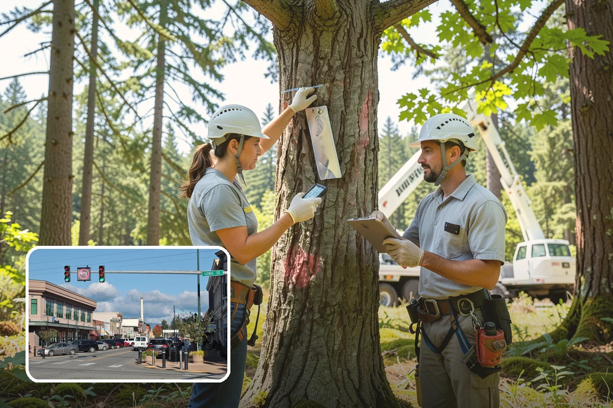 Sidewalk clearance pruning in Monroe, Snohomish County, WA - Improves tree structure, health, and appearance