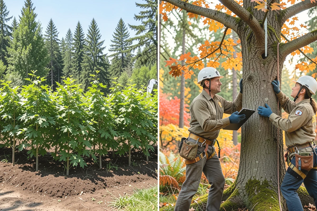 Sidewalk clearance pruning in Monroe, Snohomish County, WA - Assess canopy condition and pruning objectives