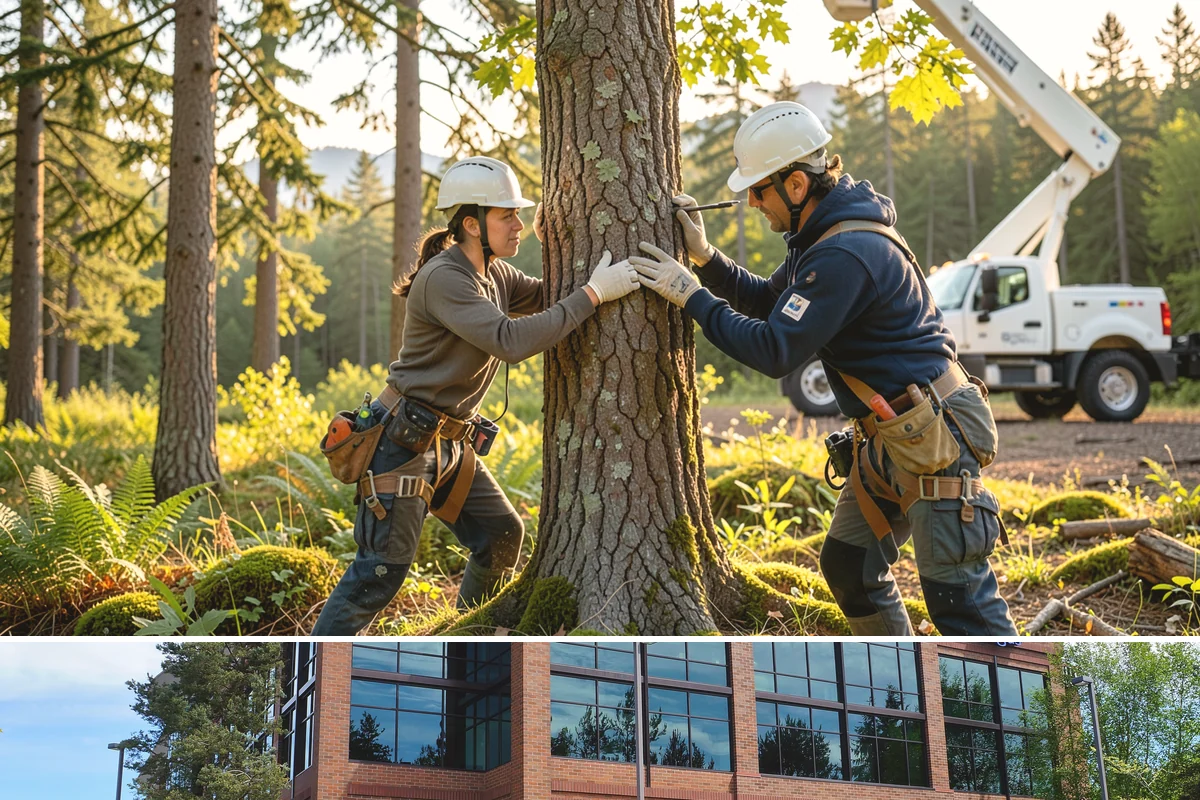 Sidewalk clearance pruning in Mountlake Terrace, Snohomish County, WA - Work follows recognized arboricultural standards matched to specific site conditions but should avoid dormant seasons that may...