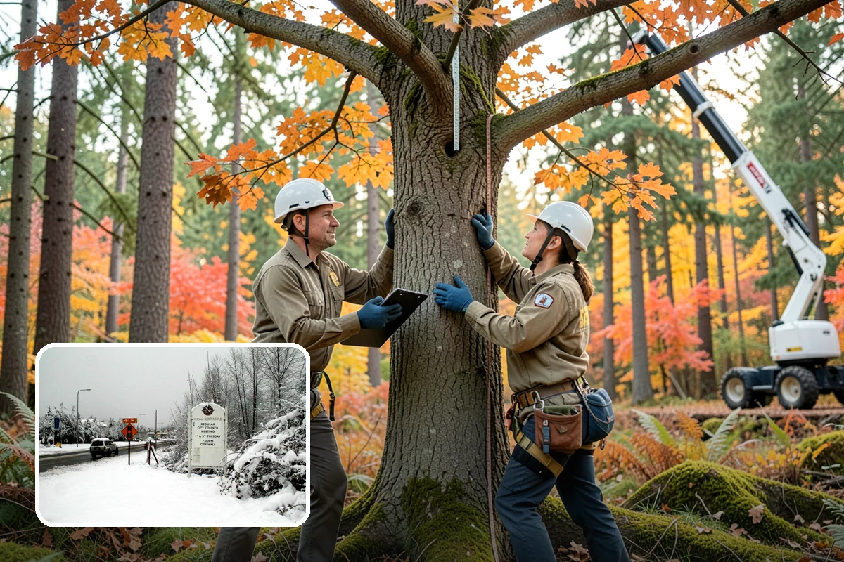 Sidewalk clearance pruning in Newcastle, King County, WA - Improves tree structure, health, and appearance