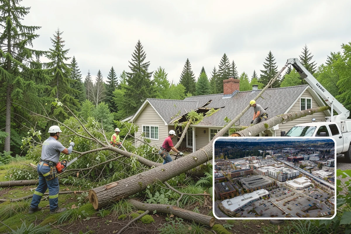 Sidewalk clearance pruning in Redmond, King County, WA - Improves tree structure, health, and appearance