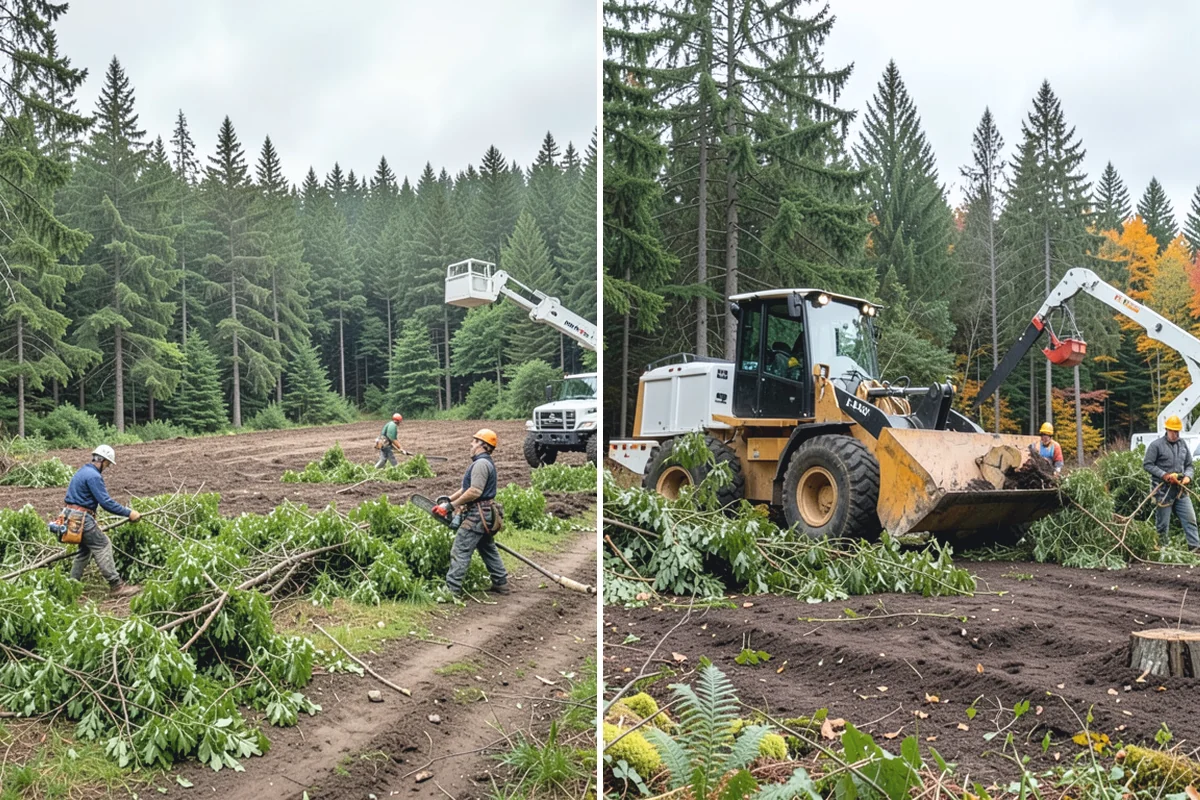 Sidewalk clearance pruning in Redmond, King County, WA - Assess canopy condition and pruning objectives