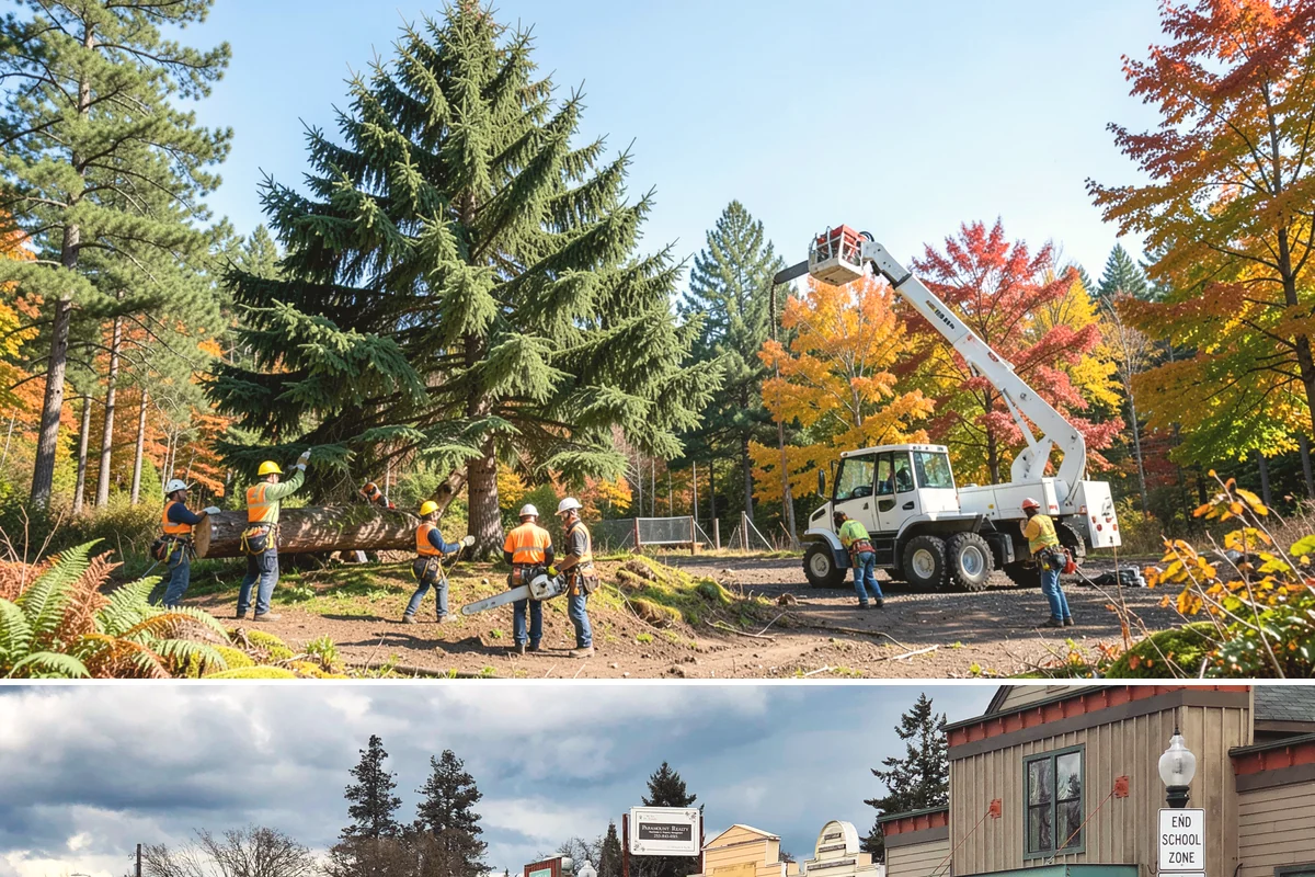 Sidewalk clearance pruning in Roy, Pierce County, WA - Work follows recognized arboricultural standards matched to specific site conditions but should avoid dormant seasons that may...