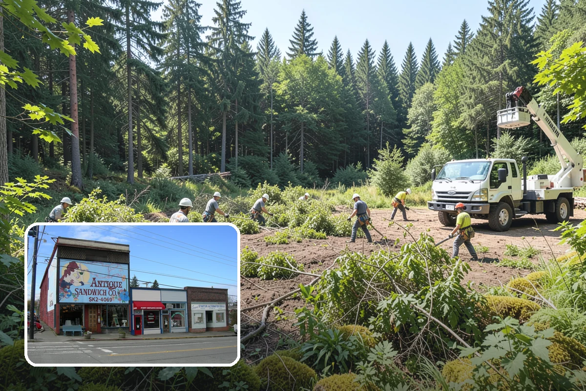 Sidewalk clearance pruning in Ruston, Pierce County, WA - Improves tree structure, health, and appearance