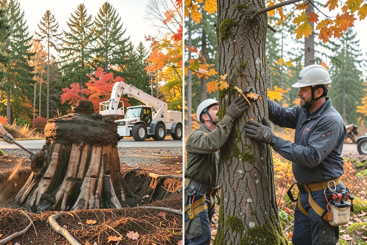 Sidewalk clearance pruning in Ruston, Pierce County, WA - Assess canopy condition and pruning objectives