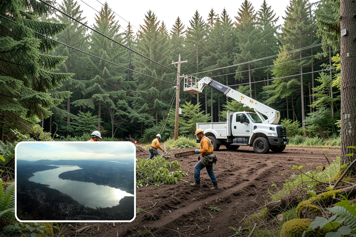 Sidewalk clearance pruning in Sammamish, King County, WA - Improves tree structure, health, and appearance