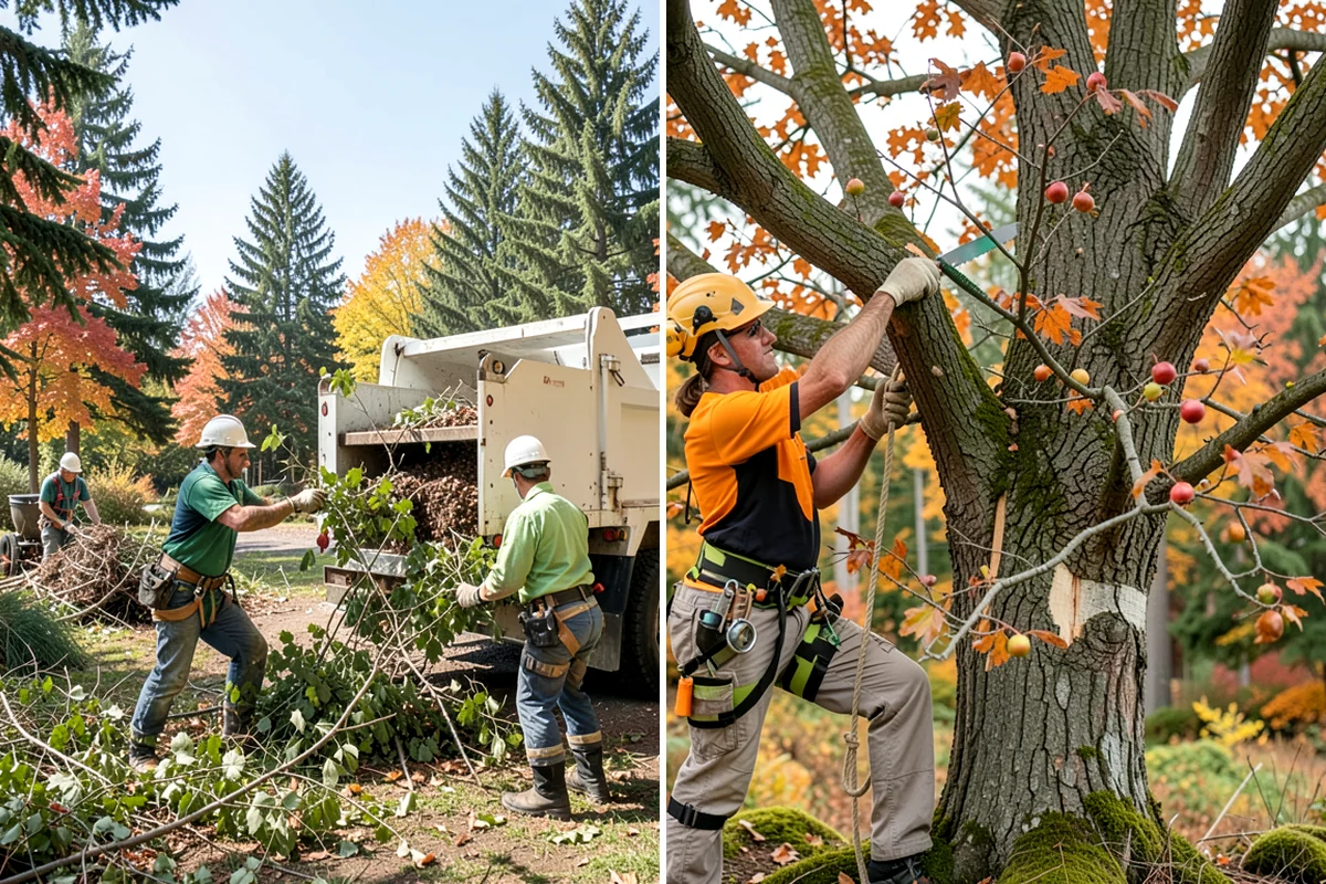 Sidewalk clearance pruning in SeaTac, King County, WA - Assess canopy condition and pruning objectives