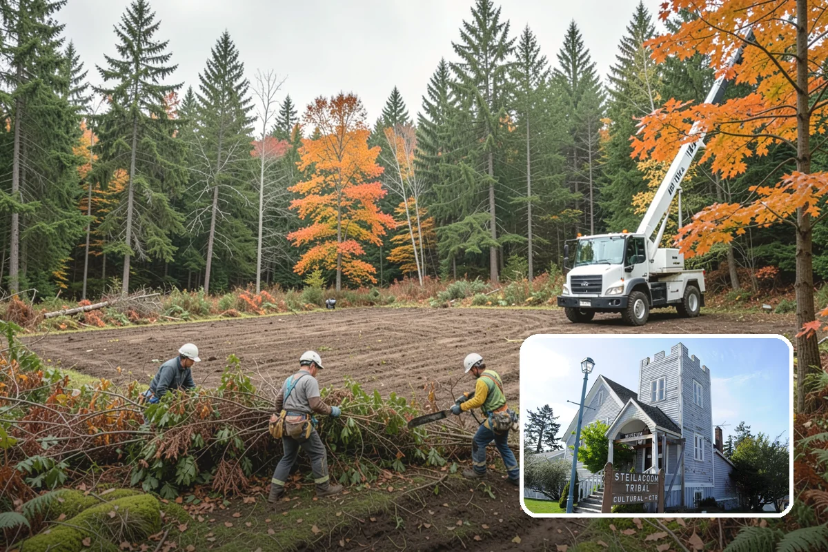 Sidewalk clearance pruning in Steilacoom, Pierce County, WA - Improves tree structure, health, and appearance