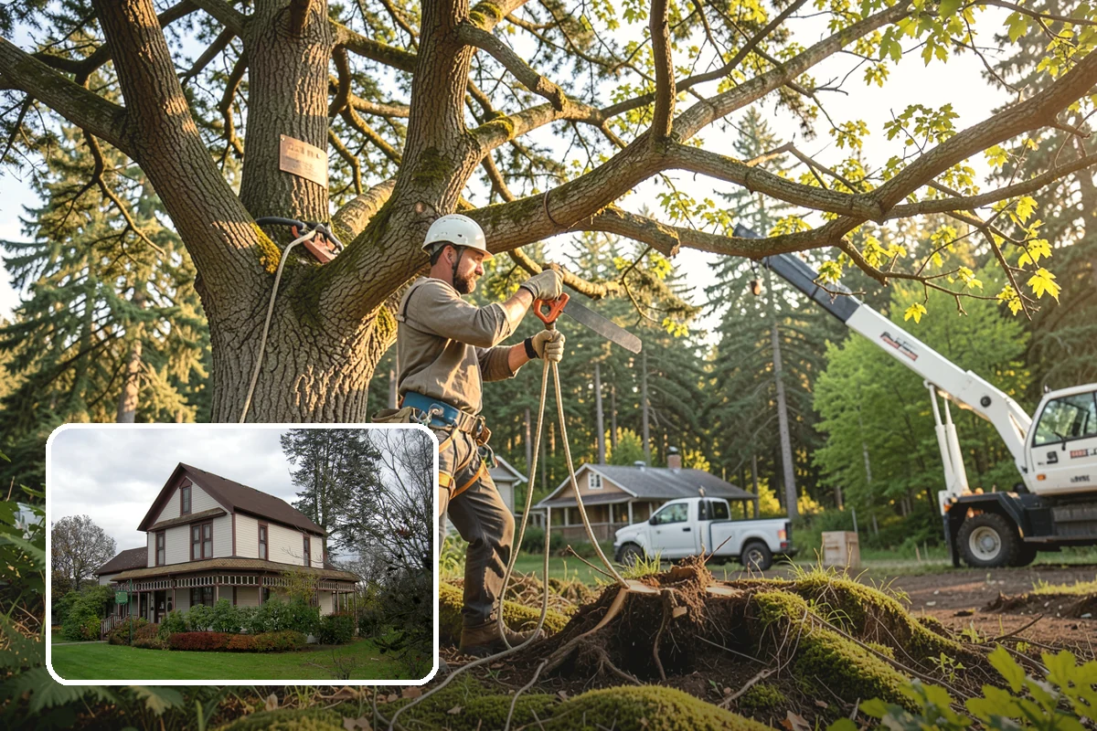 Sidewalk clearance pruning in Sumner, Pierce County, WA - Improves tree structure, health, and appearance
