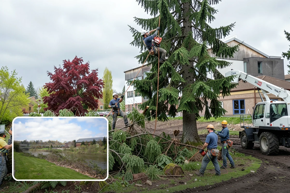 Sidewalk clearance pruning in Tukwila, King County, WA - Improves tree structure, health, and appearance