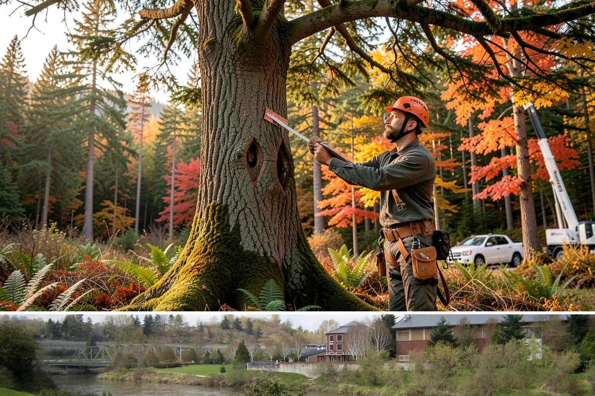 Sidewalk clearance pruning in Tukwila, King County, WA - Work follows recognized arboricultural standards matched to specific site conditions but should avoid dormant seasons that may...