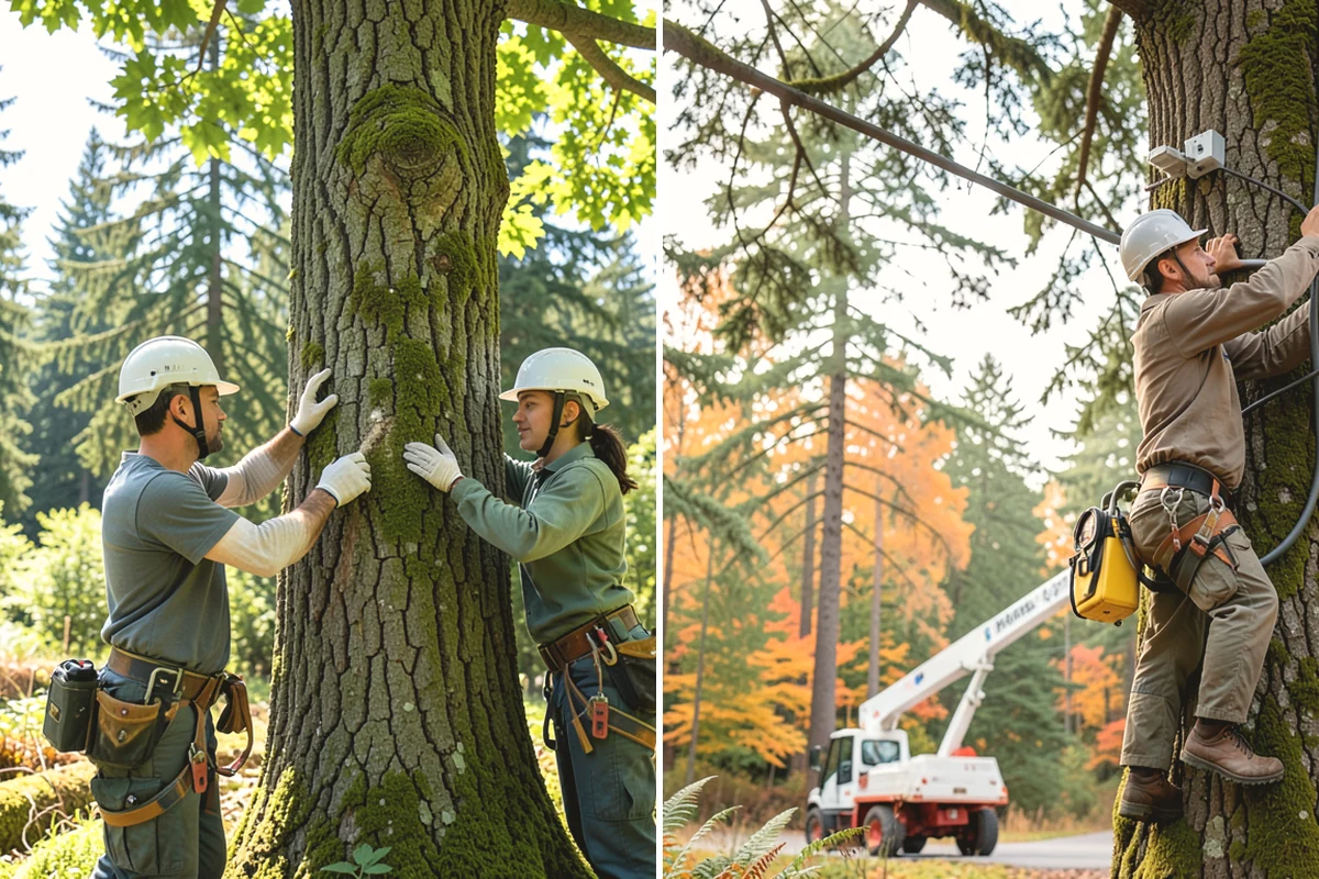 Sidewalk clearance pruning in University Place, Pierce County, WA - Assess canopy condition and pruning objectives