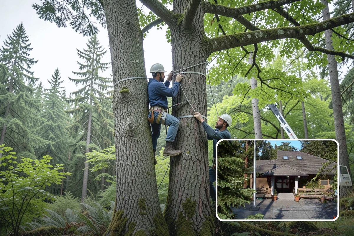 Sidewalk clearance pruning in Yarrow Point, King County, WA - Improves tree structure, health, and appearance