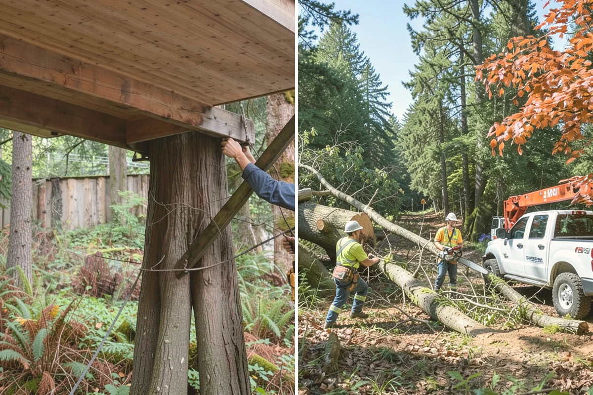Site Preparation Clearing in Algona, King County, WA - Assess the site and mark features to protect