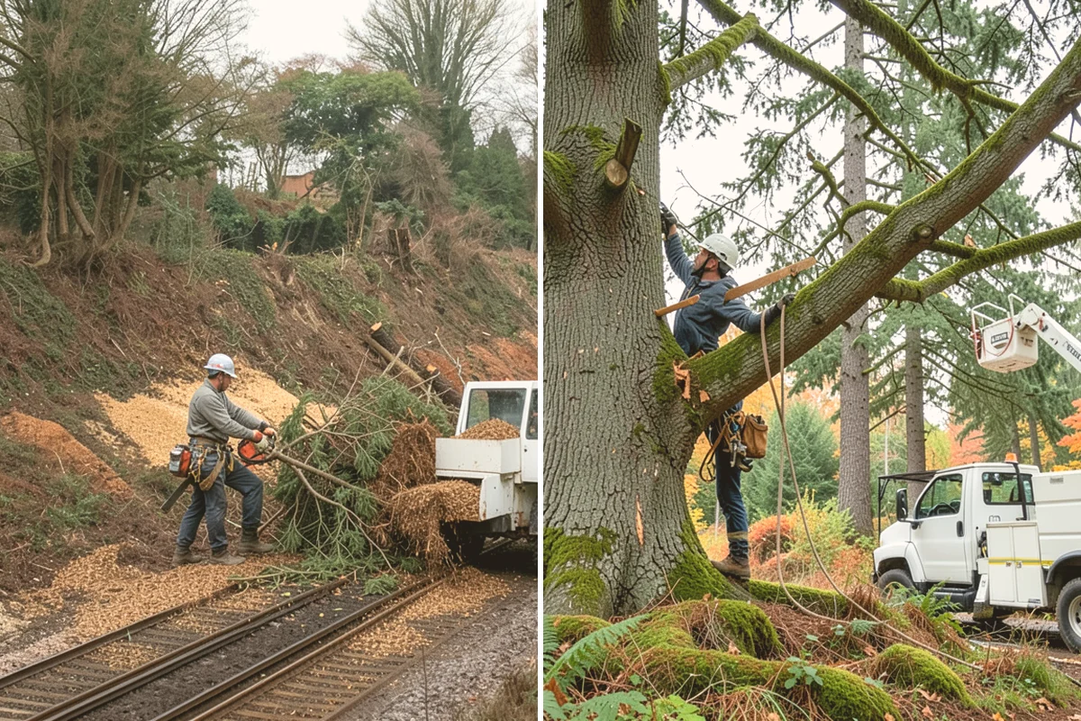 Site Preparation Clearing in Bellevue, King County, WA - Assess the site and mark features to protect