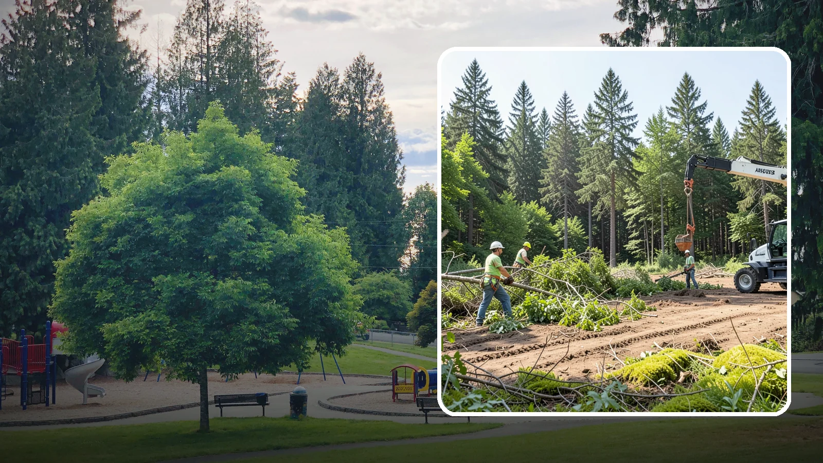 Site Preparation Clearing in Bonney Lake, Pierce County, WA - The clearing of vegetation to prepare a site for its intended use.