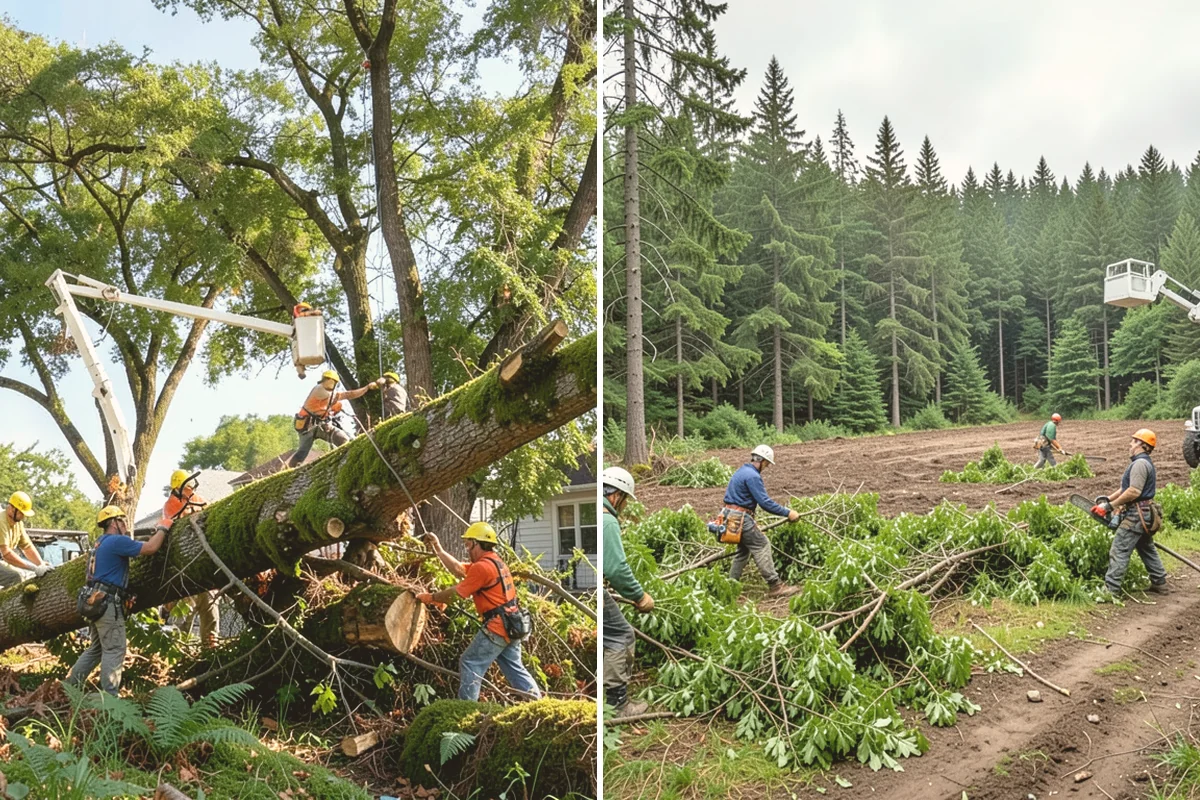 Site Preparation Clearing in Brier, Snohomish County, WA - Assess the site and mark features to protect
