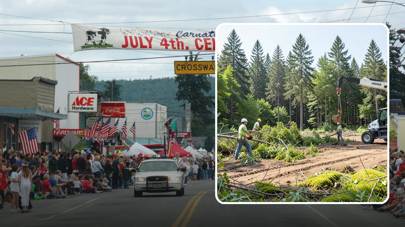 Site Preparation Clearing in Carnation, King County, WA - The clearing of vegetation to prepare a site for its intended use.