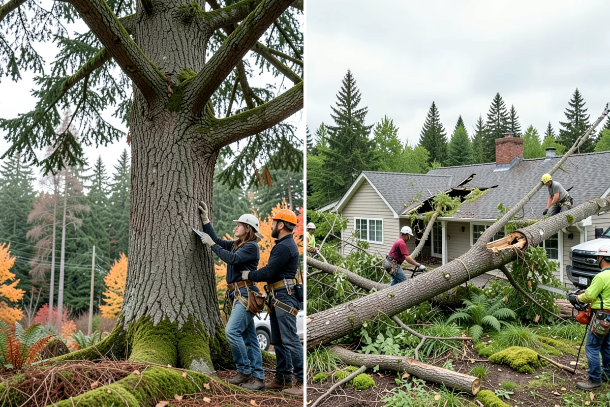 Site Preparation Clearing in Clyde Hill, King County, WA - Assess the site and mark features to protect
