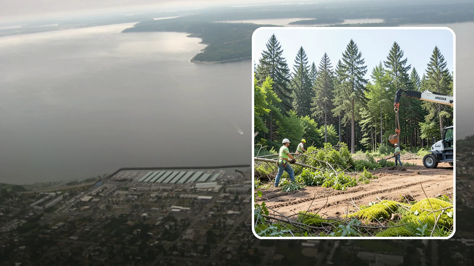 Site Preparation Clearing in Des Moines, King County, WA - The clearing of vegetation to prepare a site for its intended use.