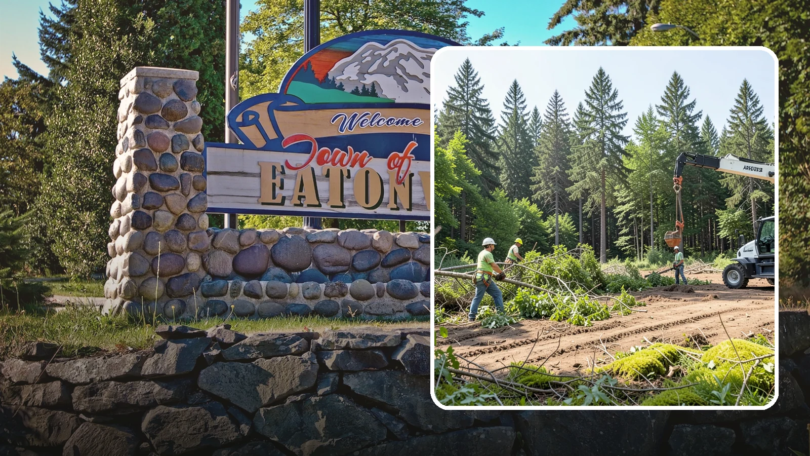 Site Preparation Clearing in Eatonville, Pierce County, WA - The clearing of vegetation to prepare a site for its intended use.