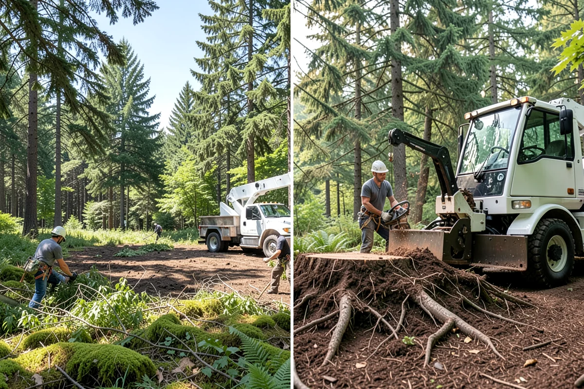 Site Preparation Clearing in Federal Way, King County, WA - Assess the site and mark features to protect