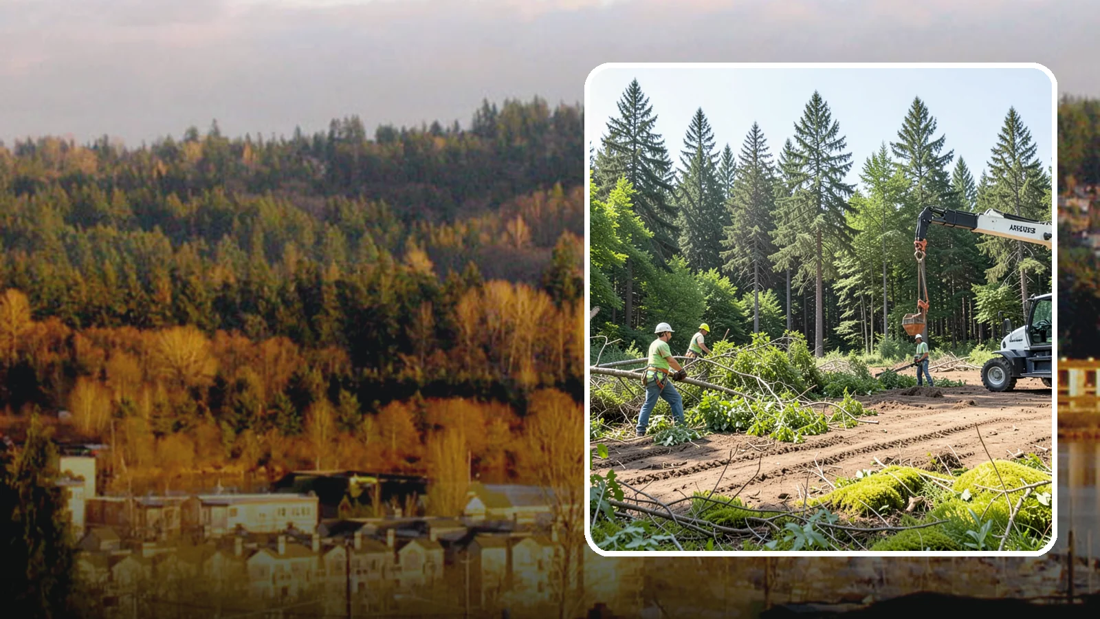 Site Preparation Clearing in Kenmore, King County, WA - The clearing of vegetation to prepare a site for its intended use.