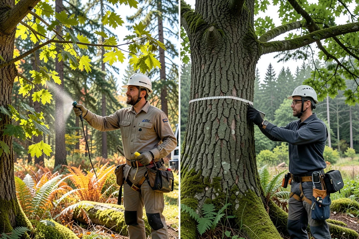 Site Preparation Clearing in Kenmore, King County, WA - Assess the site and mark features to protect