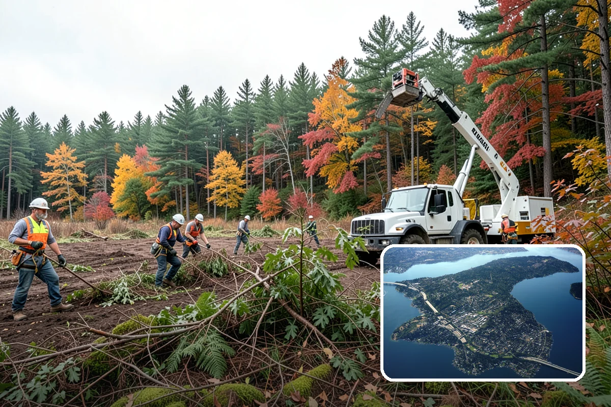 Site Preparation Clearing in Mercer Island, King County, WA - Improves access and usability of a site