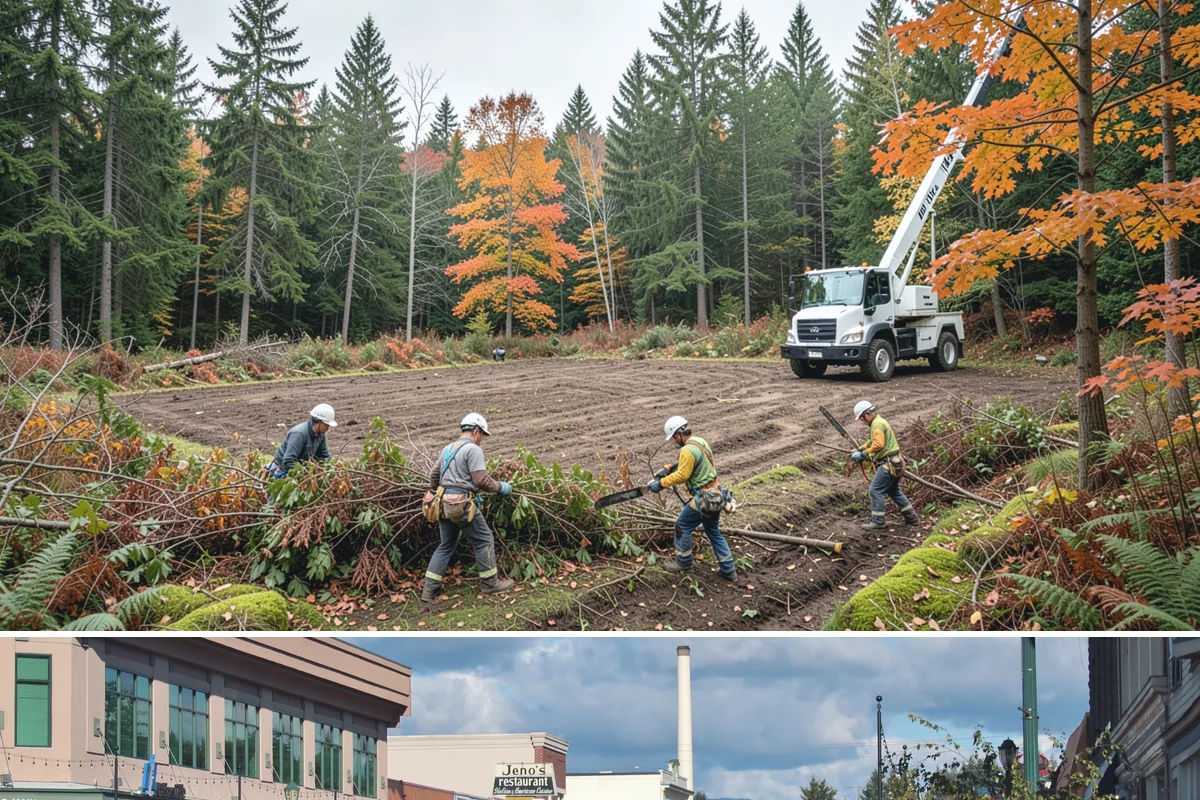 Site Preparation Clearing in Monroe, Snohomish County, WA - Work can be performed year-round in the Puget Sound climate but may require special equipment for winter snow or mud