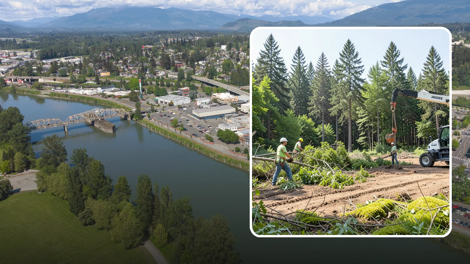Site Preparation Clearing in Mount Vernon, Skagit County, WA - The clearing of vegetation to prepare a site for its intended use.