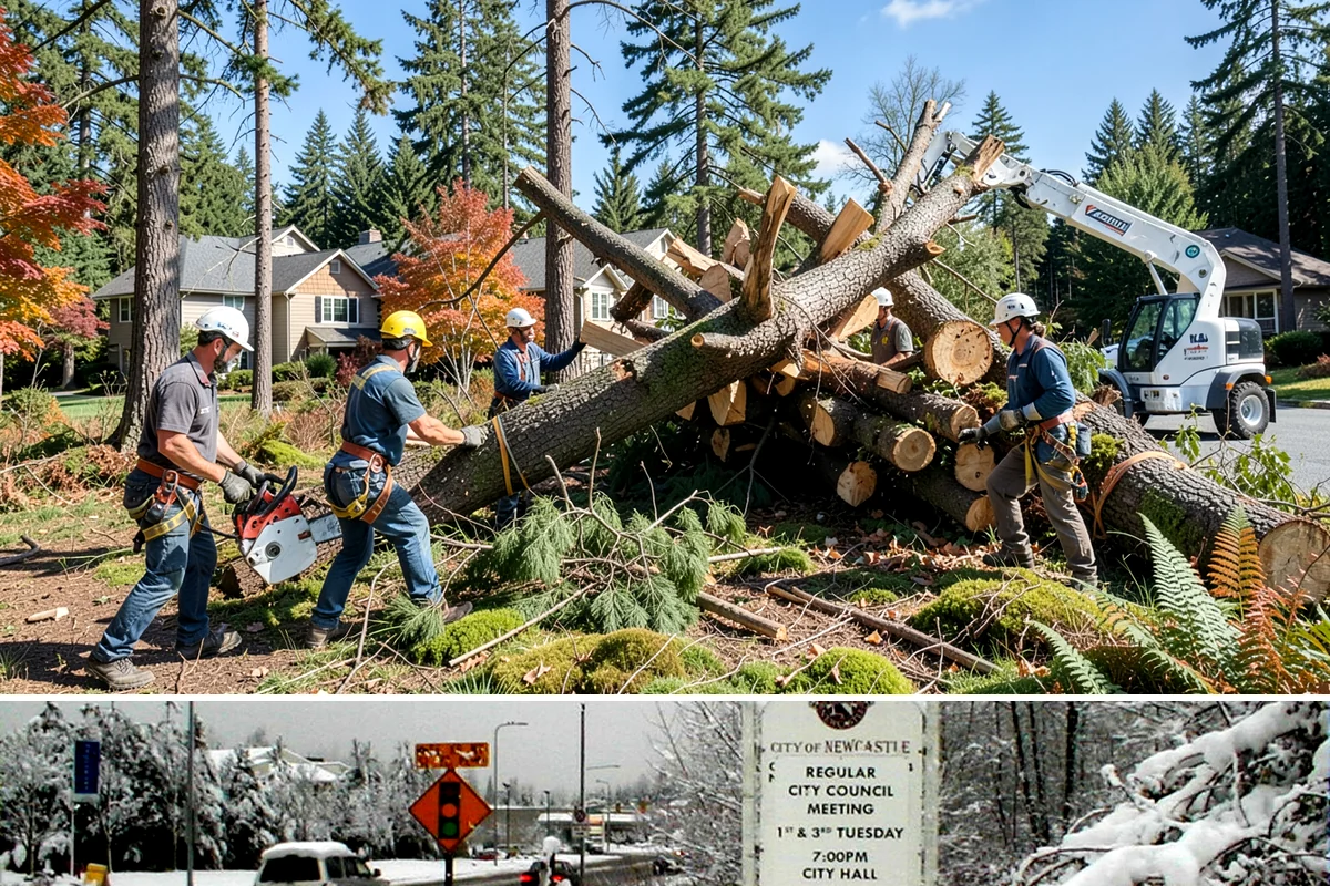 Site Preparation Clearing in Newcastle, King County, WA - Work can be performed year-round in the Puget Sound climate but may require special equipment for winter snow or mud